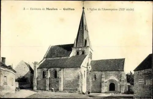 Set von 10 Ak Meulan en Yvelines, l’église de l’Assomption/die Kirche Mariä Himmelfahrt