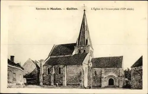 Set von 10 Ak Meulan en Yvelines, l’église de l’Assomption/die Kirche Mariä Himmelfahrt