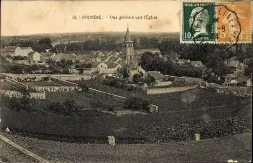 Set von 44 Ak Andrésy Yvelines
