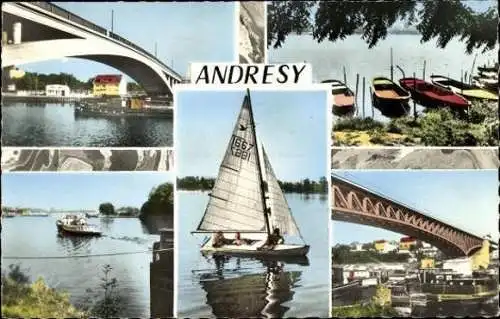 Set von 44 Ak Andrésy Yvelines