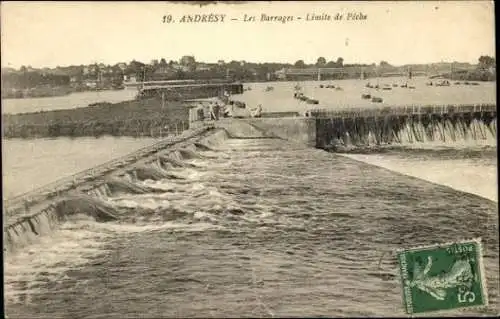 Set von 44 Ak Andrésy Yvelines