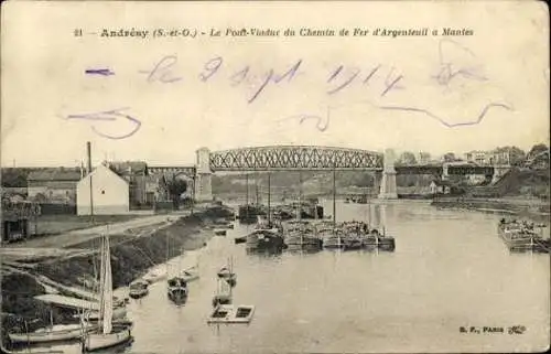 Set von 44 Ak Andrésy Yvelines