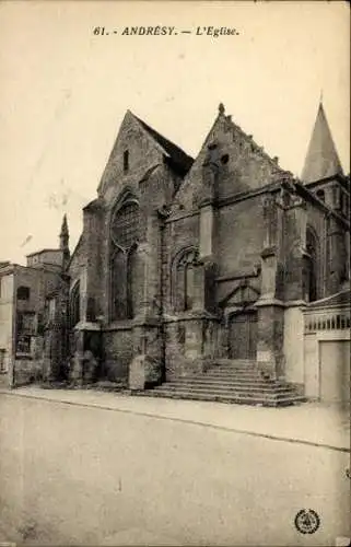 Set von 44 Ak Andrésy Yvelines