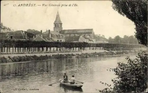 Set von 44 Ak Andrésy Yvelines