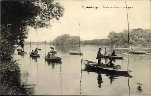 Set von 44 Ak Andrésy Yvelines