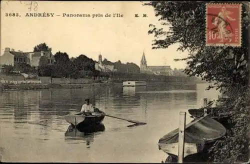 Set von 23 Ak Andrésy Yvelines