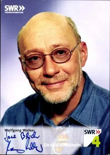Ak Schauspieler Wolfgang Walker, Portrait, Autogramm