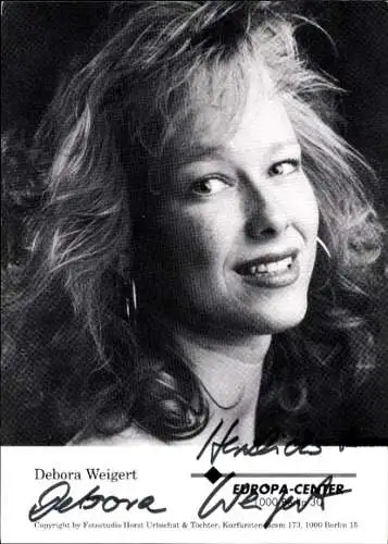 Ak Schauspielerin Debora Weigert, Portrait, Autogramm