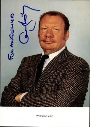 Ak Schauspieler Wolfgang Völz, Portrait, Autogramm