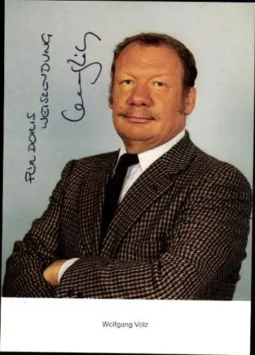 Ak Schauspieler Wolfgang Völz, Portrait, Autogramm