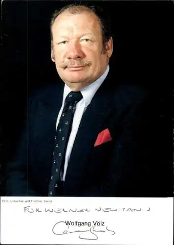Ak Schauspieler Wolfgang Völz, Portrait, Autogramm