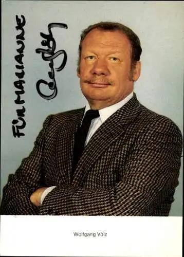 Ak Schauspieler Wolfgang Völz, Portrait, Autogramm
