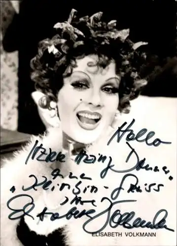 Ak Schauspielerin Elisabeth Volkmann, Portrait, Autogramm
