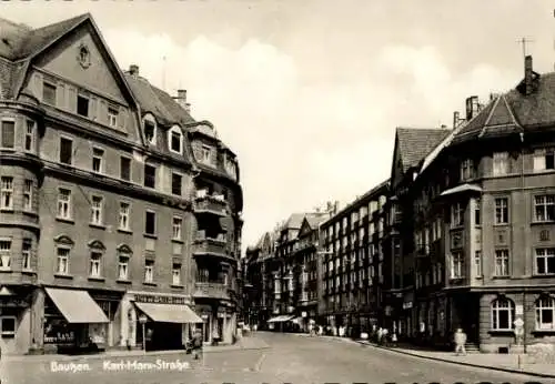 Ak Bautzen, Karl Marx Straße, Geschäfte