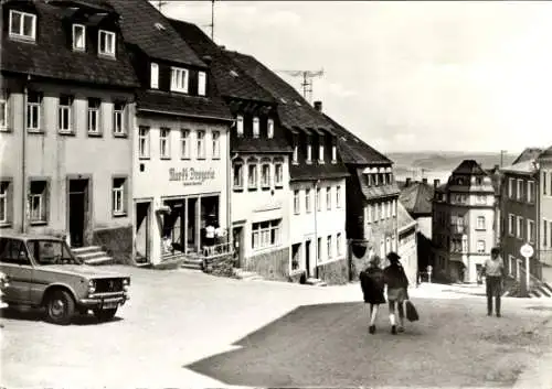 Ak Augustusburg im Erzgebirge, Am Markt, Drogerie