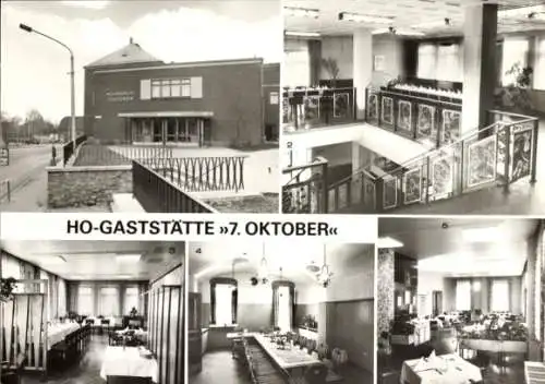 Ak Zwickau in Sachsen, HO Gaststätte 7 Oktober, Bar, Bauernstube