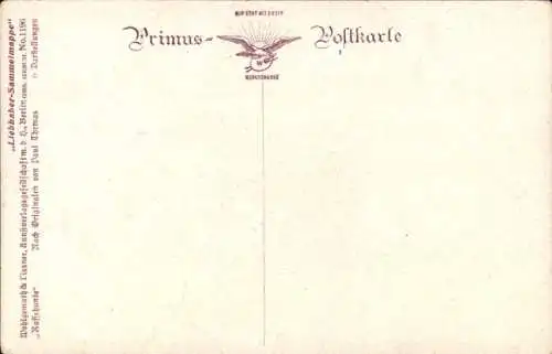 Künstler Ak Thomas, P., Brauner Hund, Tierporträt, Halsband