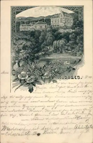 Litho Wiesbaden in Hessen, Kuranstalt Dietenmühle