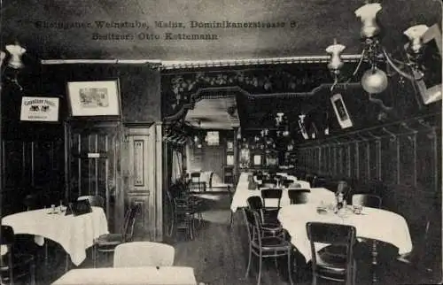 Ak Mainz am Rhein, Rheingauer Weinstube, Dominikanerstraße 8