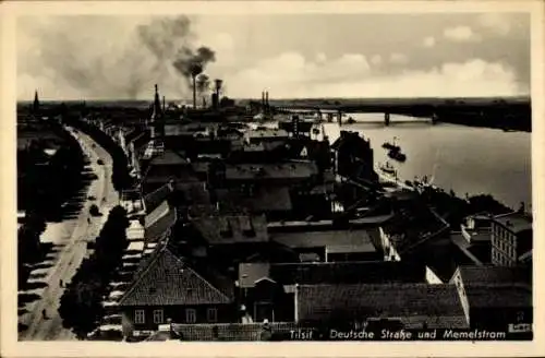 Ak Sowjetsk Tilsit Ostpreußen, Deutsche Straße, Memelstrom