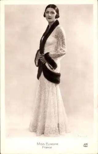 Ak Miss Europa, France, Porträt