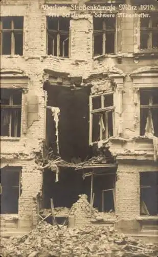 Ak Berlin, Große Straßenkämpfe im März 1919, Alte Schützenstraße, Schwere Minentreffer