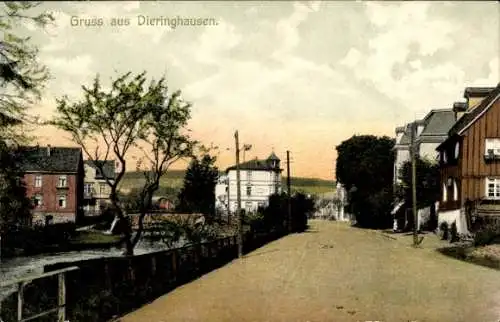Ak Dieringhausen Gummersbach im Oberbergischen Kreis, Straßenpartie