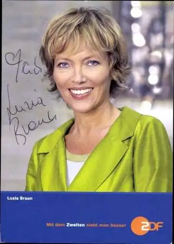 Ak Schauspielerin Luzia Braun, Portrait, Autogramm