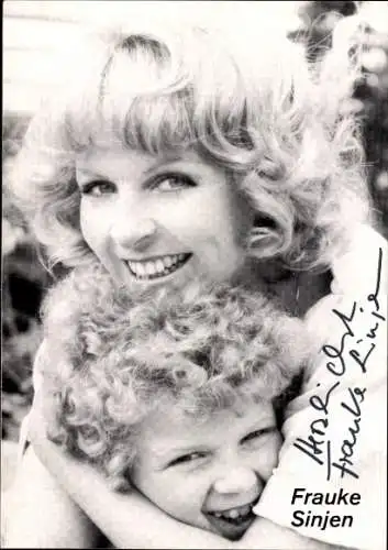 Ak Schauspielerin Frauke Sinjen, Portrait, Autogramm