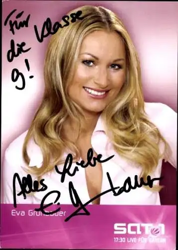 Ak Schauspielerin Eva Grünbauer, Portrait, Autogramm