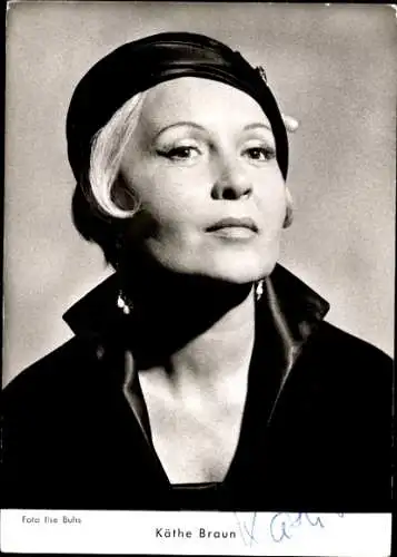 Ak Schauspielerin Käthe Braun, Portrait, Autogramm