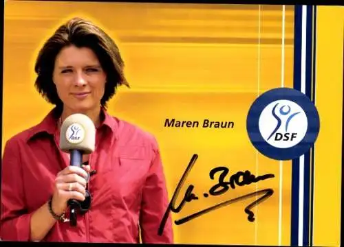 Ak Schauspielerin Maren Braun, Portrait, Autogramm