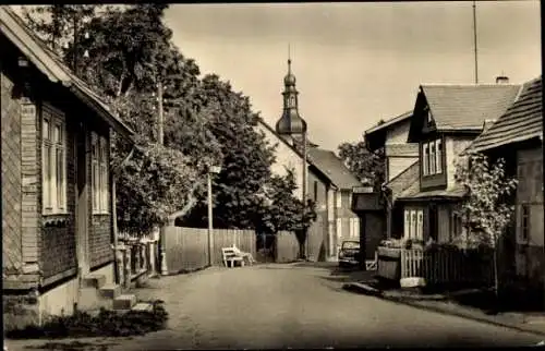 Ak Egelsdorf Dröbischau Königsee in Thüringen, Dorfstraße