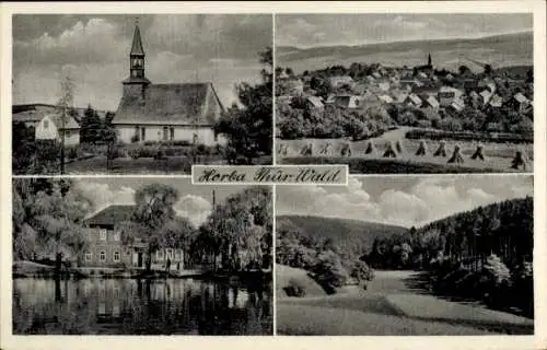 Ak Horba Königsee in Thüringen, Kirche, Ort, Wald