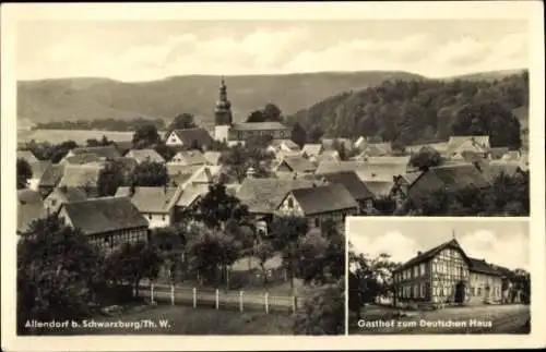 Ak Allendorf Thüringen, Ortsblick, Gasthof zum Deutschen Haus