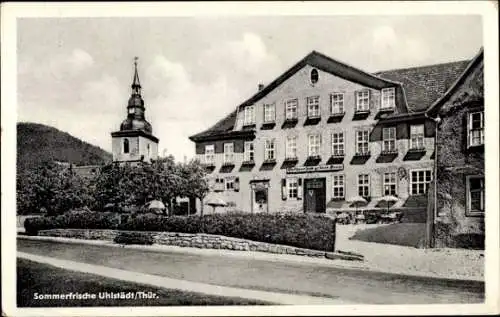 Ak Uhlstädt Kirchhasel in Thüringen, Sommerfrische, Gasthaus zum grünen Baum