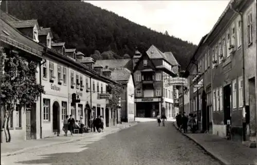 Ak Leutenberg Thüringen, Leninstraße, Konsum, Weißes Lamm, Gaststätte, Gasthaus