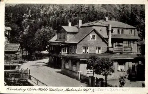 Ak Schwarzburg in Thüringen, Gasthaus Sächsischer Hof