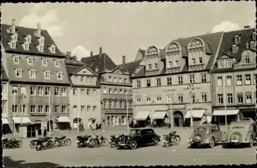 Foto Ak Naumburg an der Saale, Platz, Geschäfte, Autos