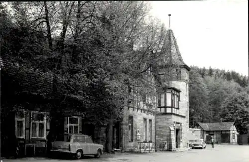 Ak Schwarzburg in Thüringen, Bahnhof, Front