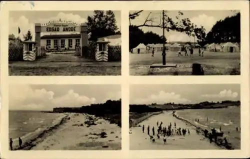 Ak Ostseebad Göhren auf Rügen, Pionierzeltlager Edgar André, Strandpartie