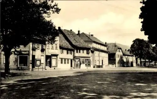 Ak Römhild in Thüringen, Viehmarktplatz mit Deutschem Haus