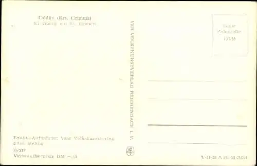 Ak Colditz in Sachsen, Kirchberg mit St. Egidien