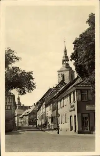 Ak Römhild in Thüringen, Stadtmitte, Glockenturm