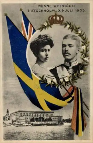 Ak Gustav VI. Adolf und Margaret of Connaught, Schwedisches Königshaus