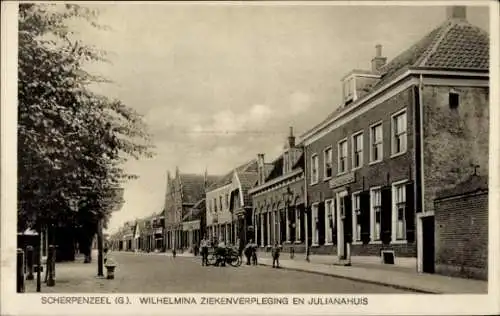 Ak Scherpenzeel Gelderland, Wilhelmina Ziekenverpleging und Julianahuis