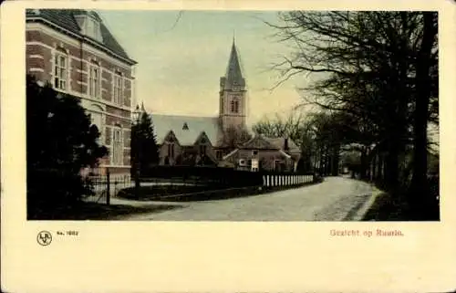 Ak Ruurlo Gelderland, Straße, Kirche