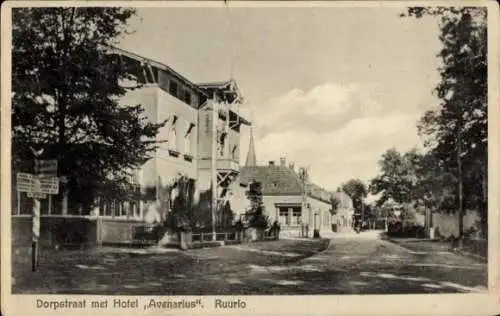 Ak Ruurlo Gelderland, Dorpstraat, Hotel Avenarius