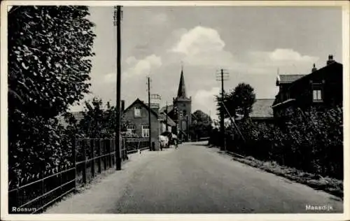 Ak Rossum Maasdriel Gelderland, Maasdijk