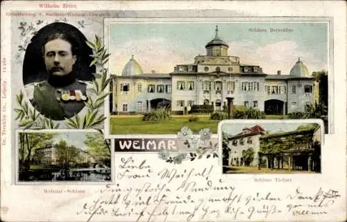 Ak Weimar in Thüringen, Großherzog Wilhelm Ernst von Sachsen-Weimar-Eisenach, Schloss